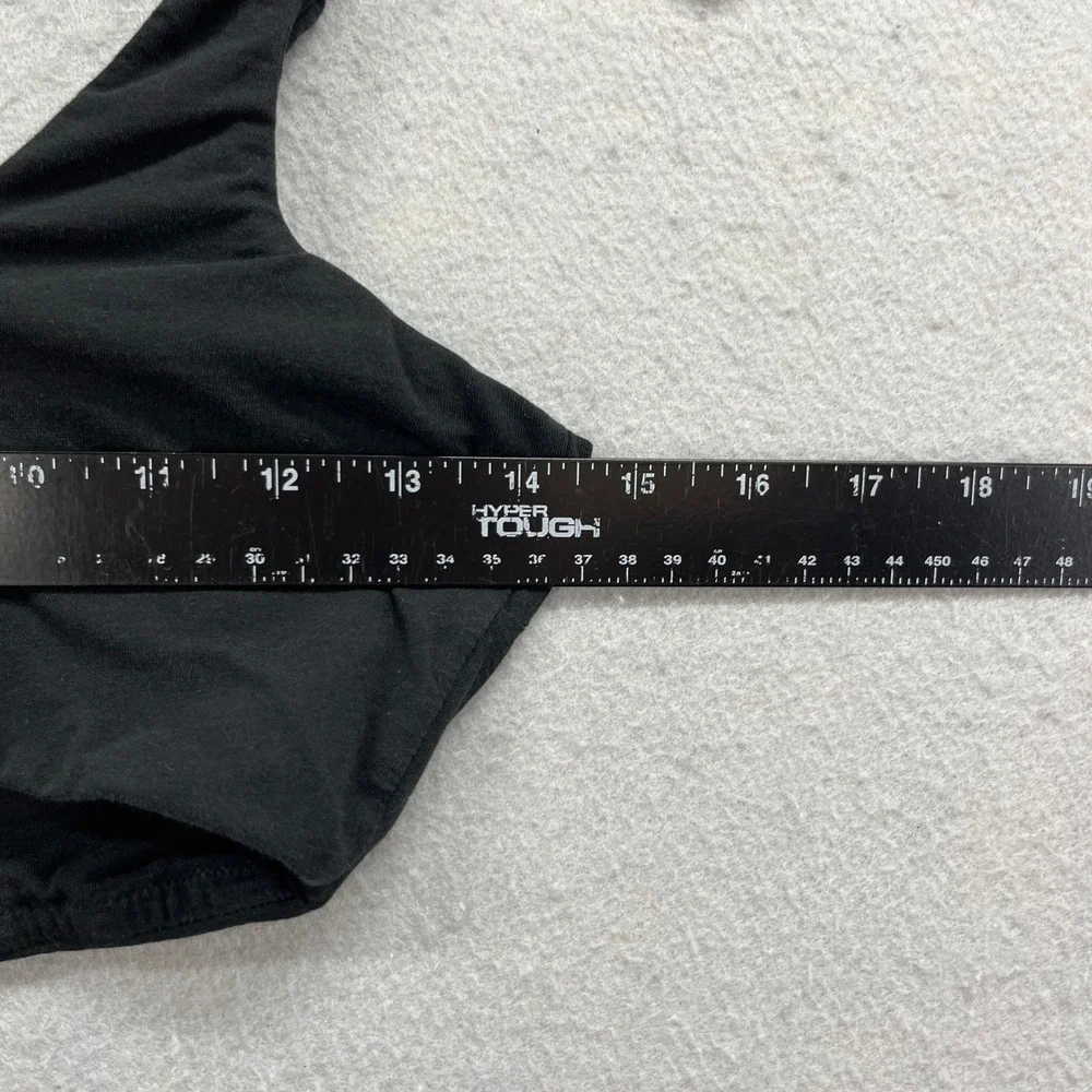 HATCH Bralette Womens M Black Ruched Wireless Maternity Minimalist Organic Pima